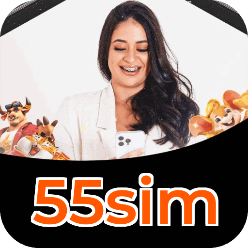 Plataforma 55sim mostrando interface moderna, jogos certificados e recursos de segurança licenciados